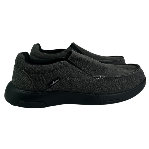 Ortho Comfoot ZGBX02 Mens Black Gray Canvas Low Top Slip-On Shoes EU 43 US 9.5 - Picture 2 of 13